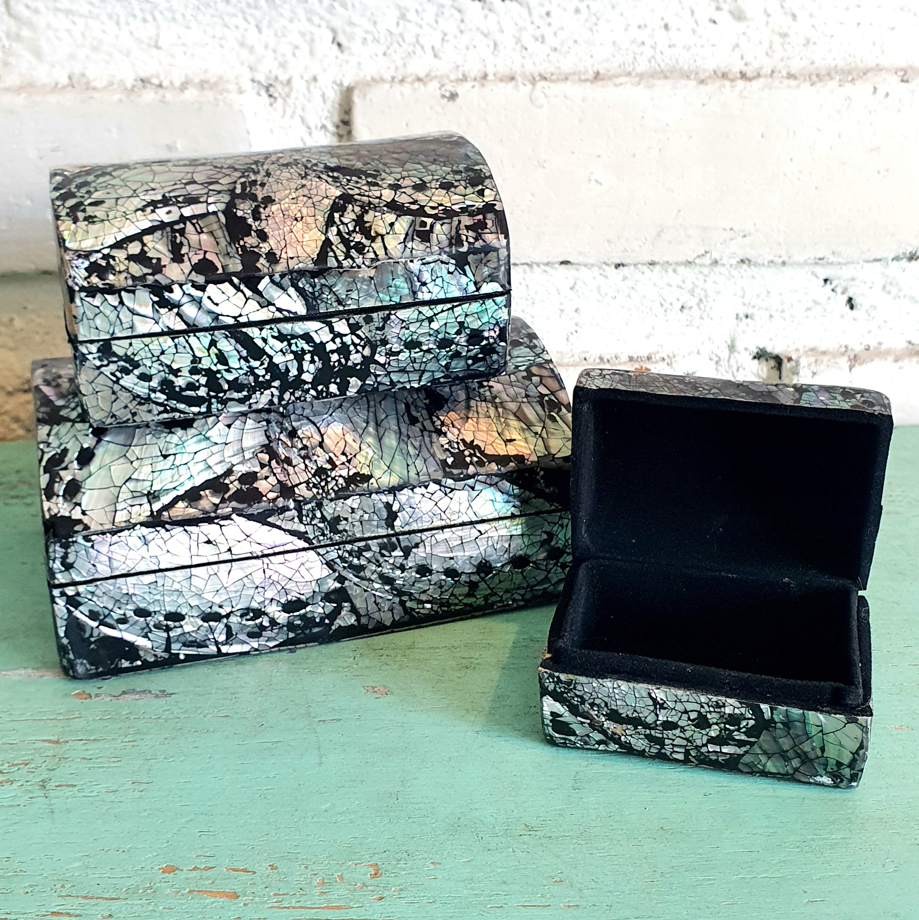 Faux Leather Snake Pattern Jewelry Box Set of 3｜Vintage Style Storage Boxes｜Portable Organizer with Soft Velvet Interior
