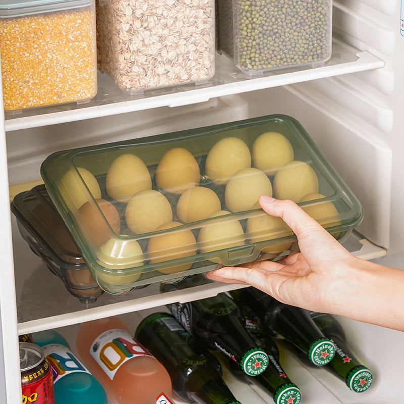 Refrigerator Egg Storage Box｜Stackable Egg Holder with Lid – Dustproof & Space-Saving Kitchen Organizer