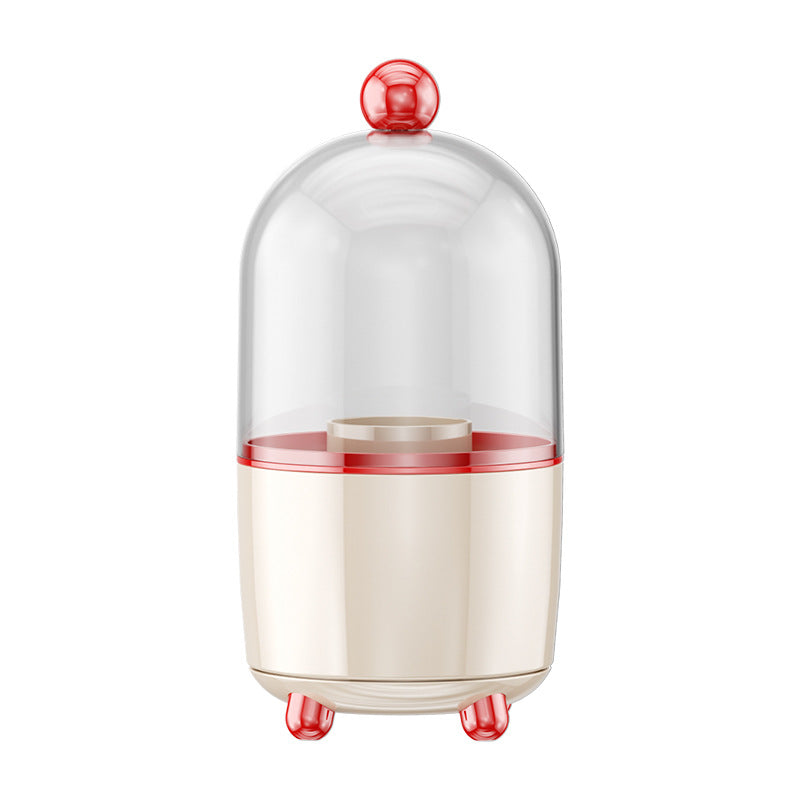 Dustproof Dome Makeup Brush Holder｜Clear Acrylic Cosmetic Organizer with Dome Cover – Compact Multi-Purpose Storage Cup