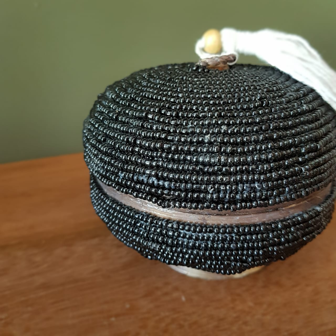 Handwoven Round Tassel Rattan Storage Box｜Boho Natural Wicker Organizer｜Decorative Small Keepsake Box (4 Colors Available)