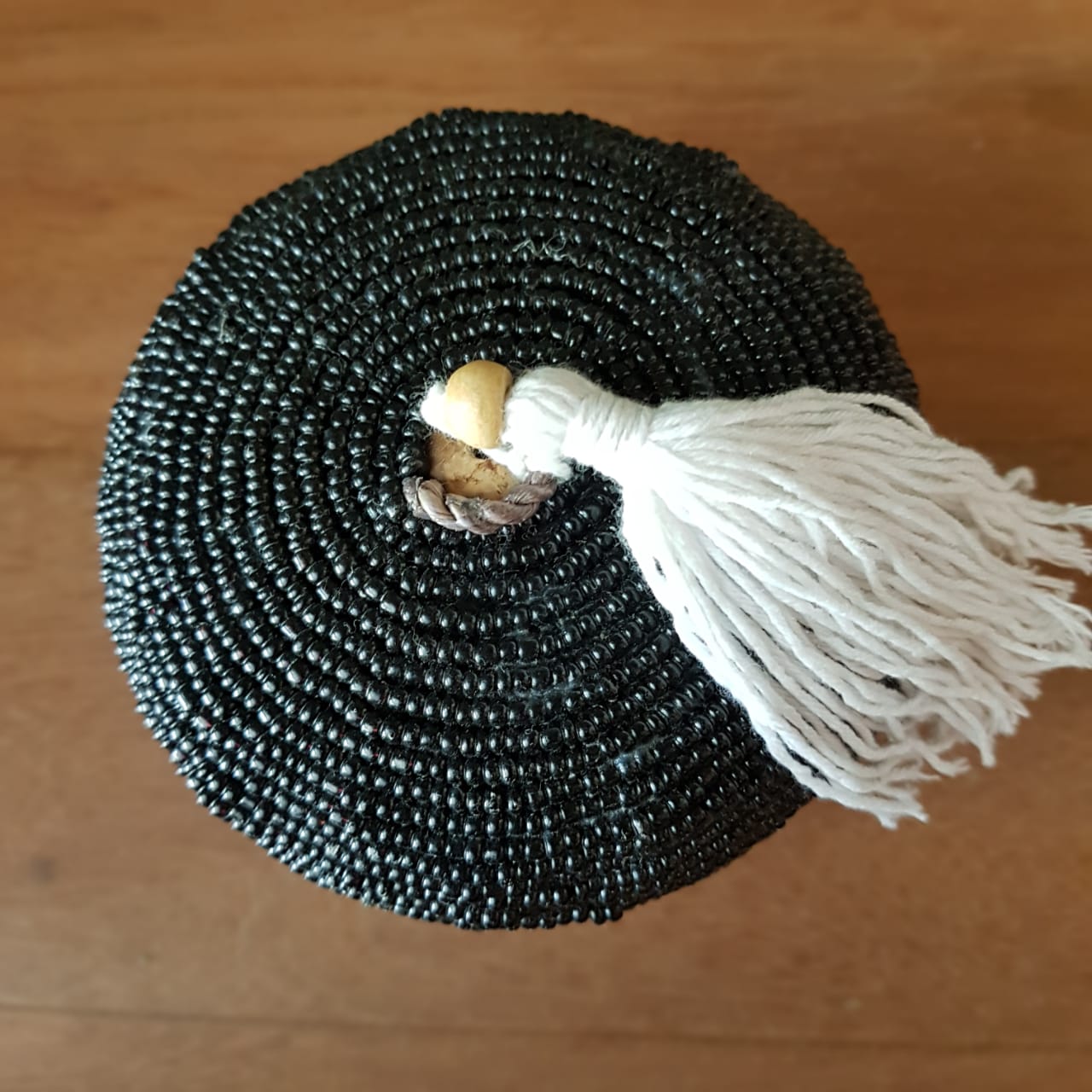 Handwoven Round Tassel Rattan Storage Box｜Boho Natural Wicker Organizer｜Decorative Small Keepsake Box (4 Colors Available)