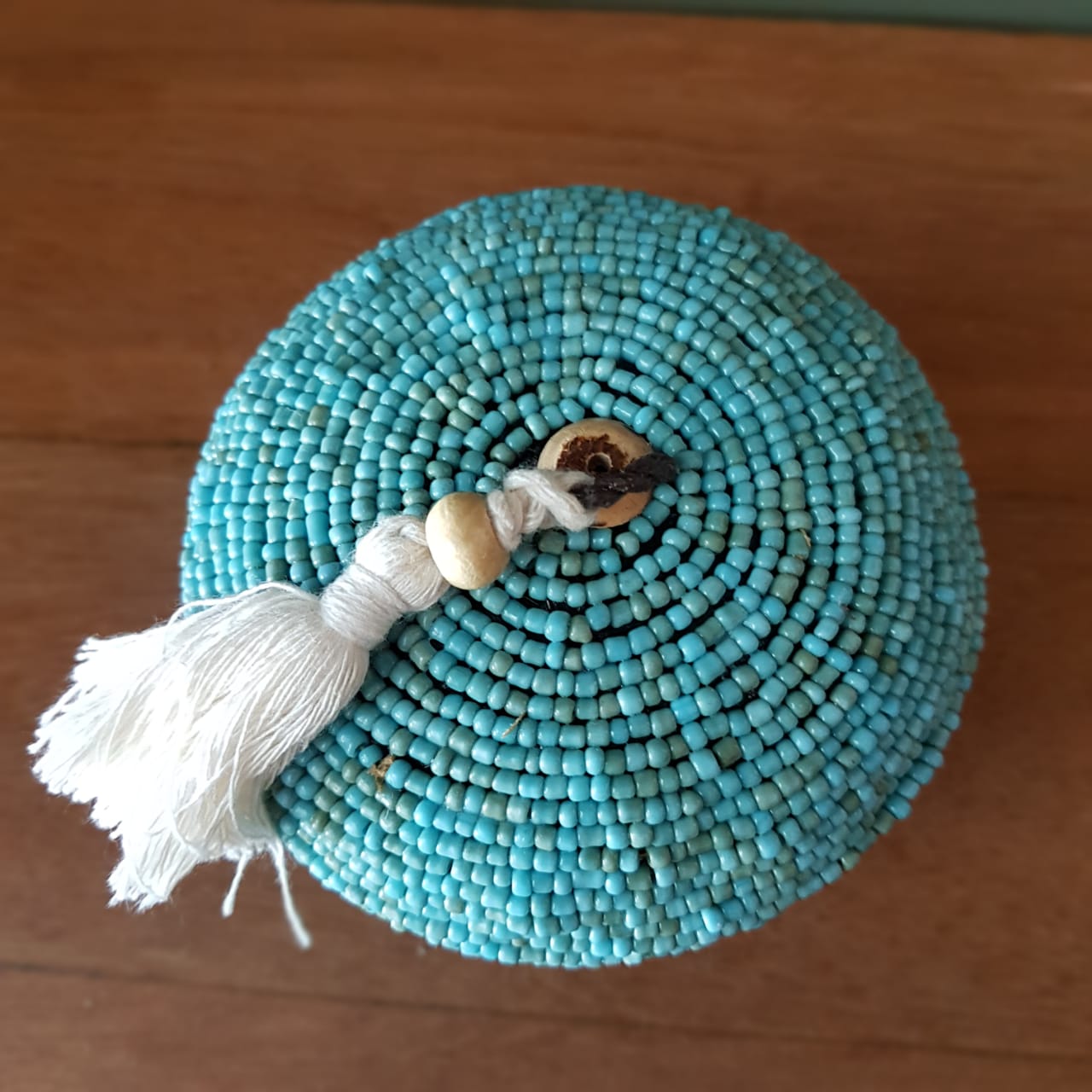 Handwoven Round Tassel Rattan Storage Box｜Boho Natural Wicker Organizer｜Decorative Small Keepsake Box (4 Colors Available)