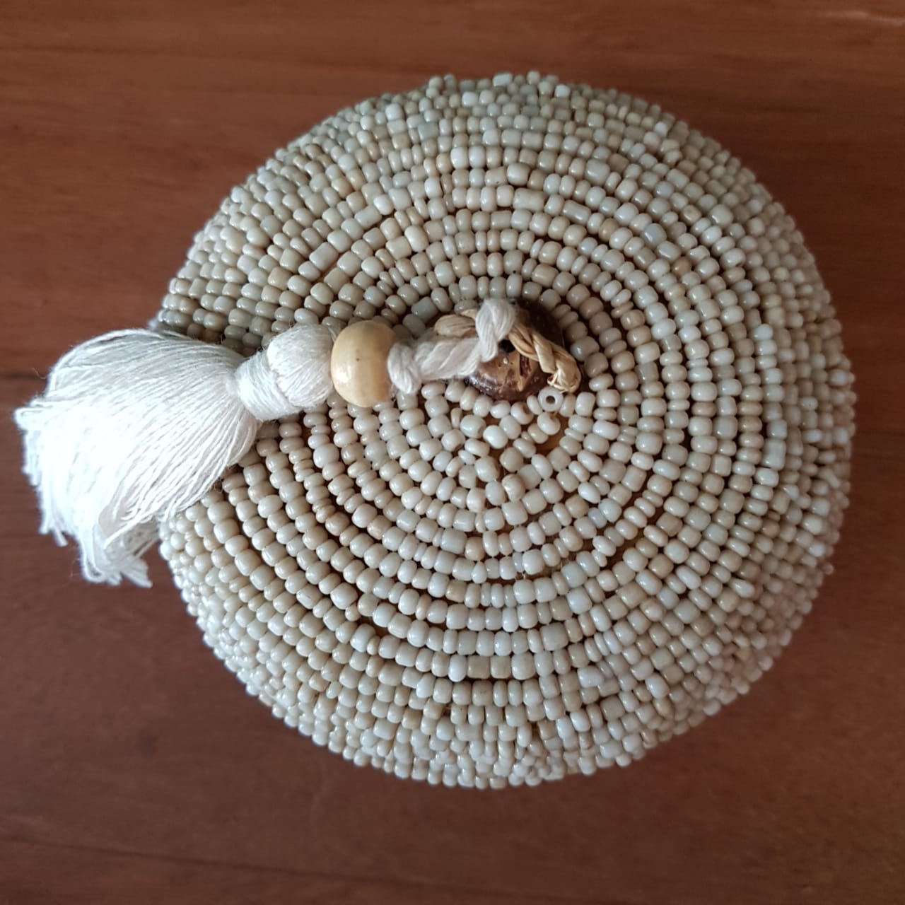 Handwoven Round Tassel Rattan Storage Box｜Boho Natural Wicker Organizer｜Decorative Small Keepsake Box (4 Colors Available)