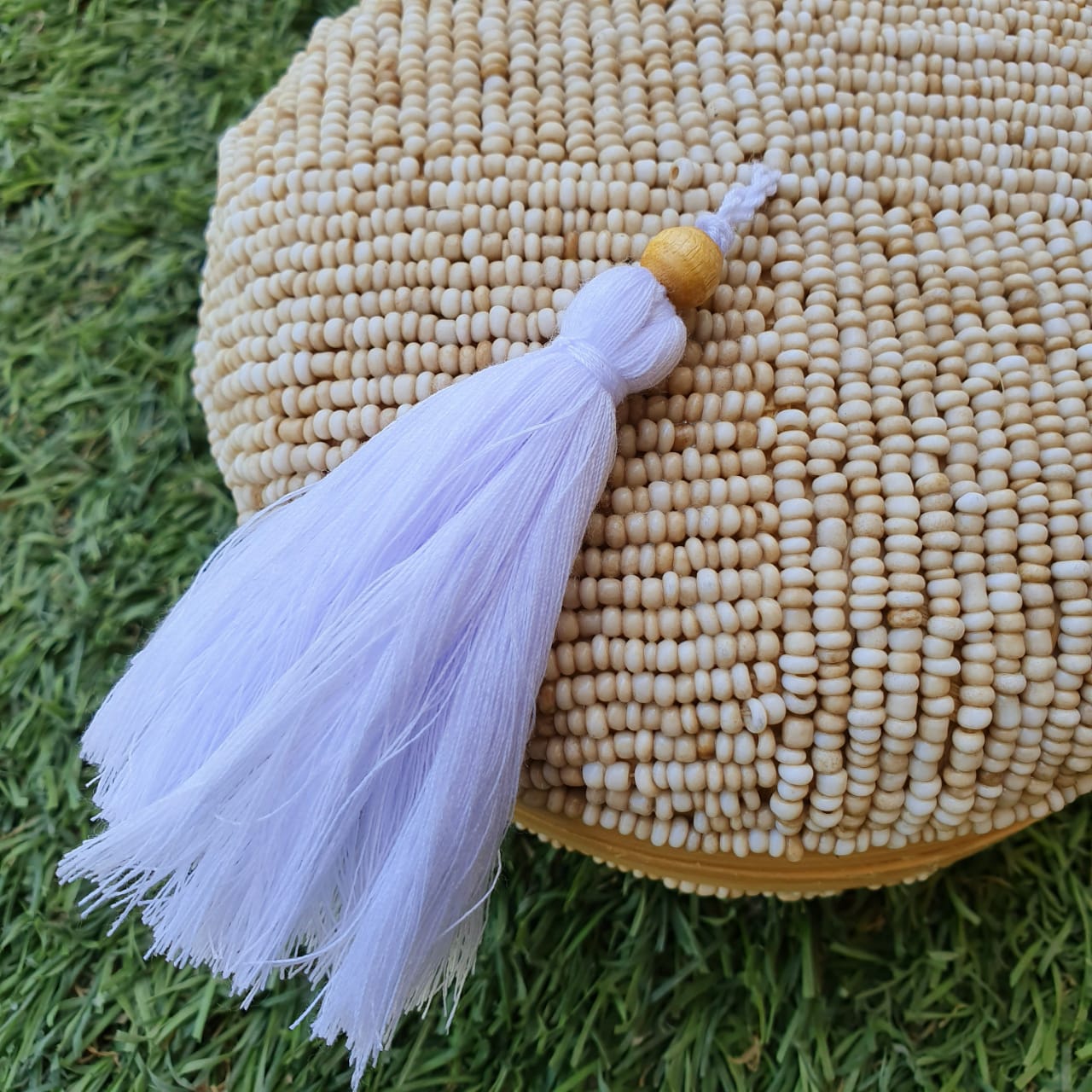 Handwoven Bamboo Round Storage Box Set of 2 with Tassel Lid｜Natural Decorative Organizer｜Boho Home Storage Baskets