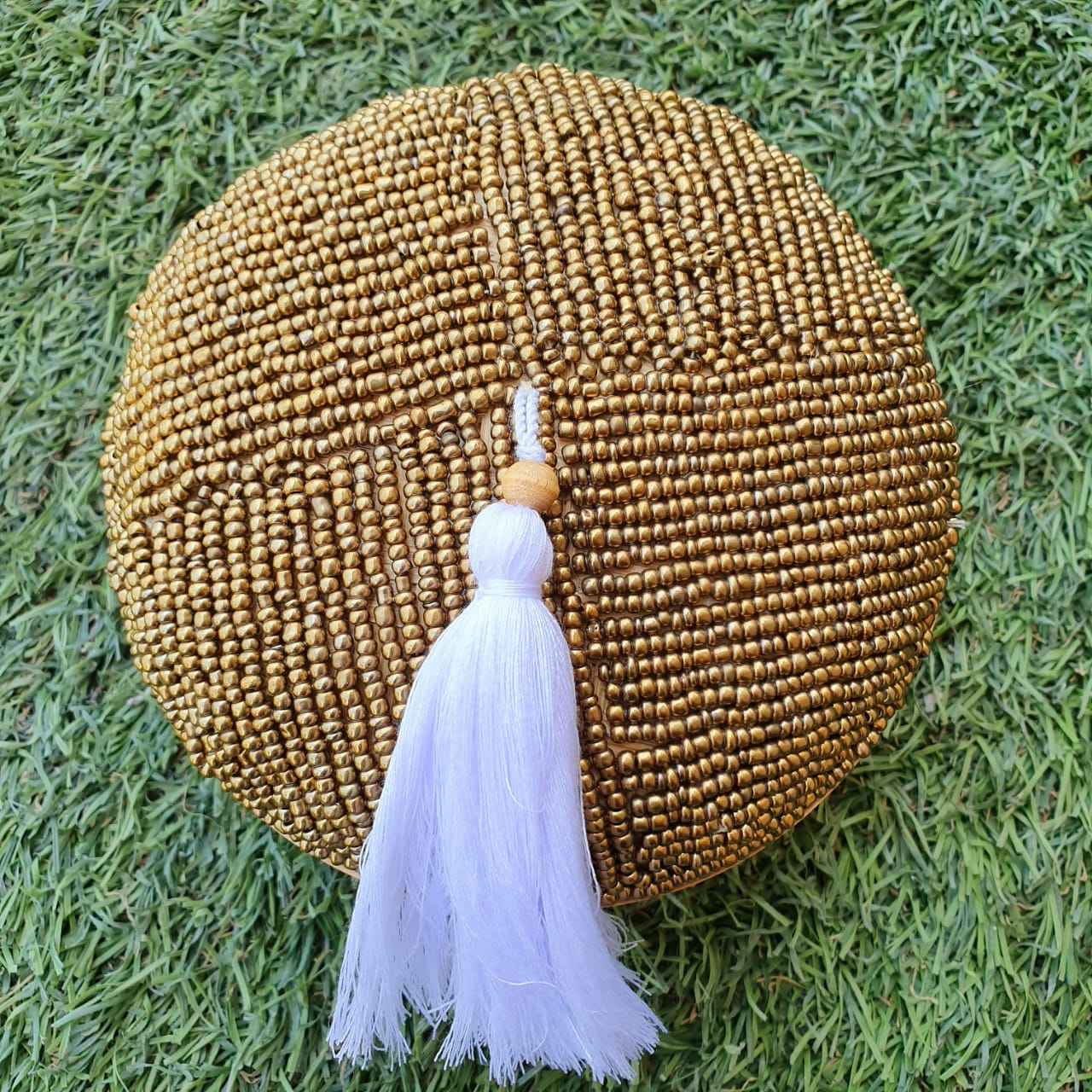 Handwoven Bamboo Round Storage Box Set of 2 with Tassel Lid｜Natural Decorative Organizer｜Boho Home Storage Baskets